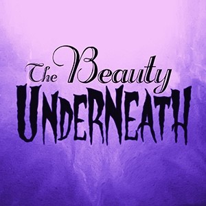 'The Beauty Underneath' is written in black text on a smoky purple background.