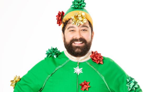Izad Etemadi in costume as Buddy the Elf