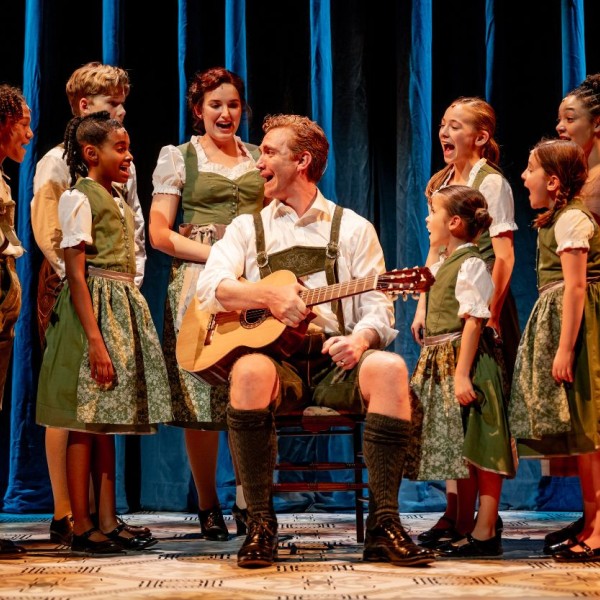 Pictured: The Company of THE SOUND OF MUSIC. Directed by: Rachel Peake. Music Directed by: Alexandra Kane. Choreographed by: Ainsley Hillyard. Set & Lighting Design by: Lorenzo Savoini. Costume Design by: Jessica Oostergo. Sound Design by: Emily Porter. Photo by: Dahlia Katz