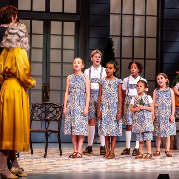 Pictured: The Company of THE SOUND OF MUSIC. Directed by: Rachel Peake. Music Directed by: Alexandra Kane. Choreographed by: Ainsley Hillyard. Set & Lighting Design by: Lorenzo Savoini. Costume Design by: Jessica Oostergo. Sound Design by: Emily Porter. Photo by: Dahlia Katz