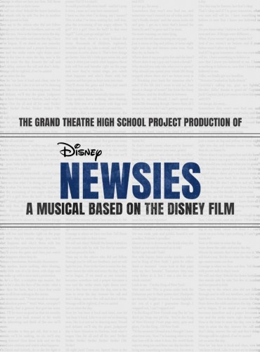 A title that reads Disney's NEWSIES.