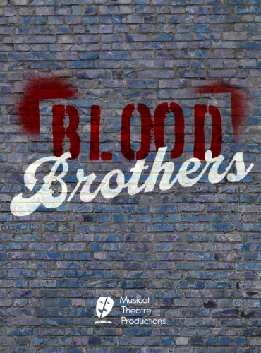 A brick wall spraypainted with the words 'Blood Brothers'.